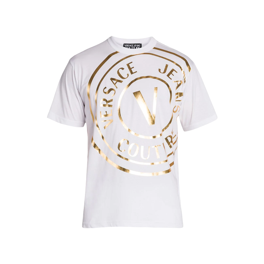 VERSACE V-EMBLEM T-SHIRT (GOLD)