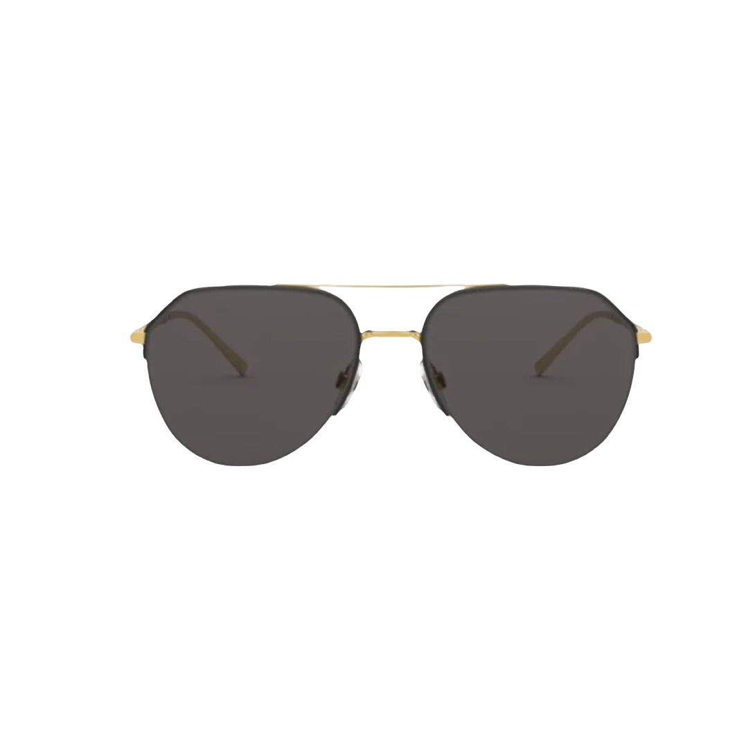 DOLCE & GABBANA AVIATOR MATTE BLACK SUNGLASSES