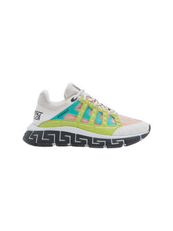 VERSACE TRIGRECA SNEAKERS BLANCO+MAUVELOUS+CITRON