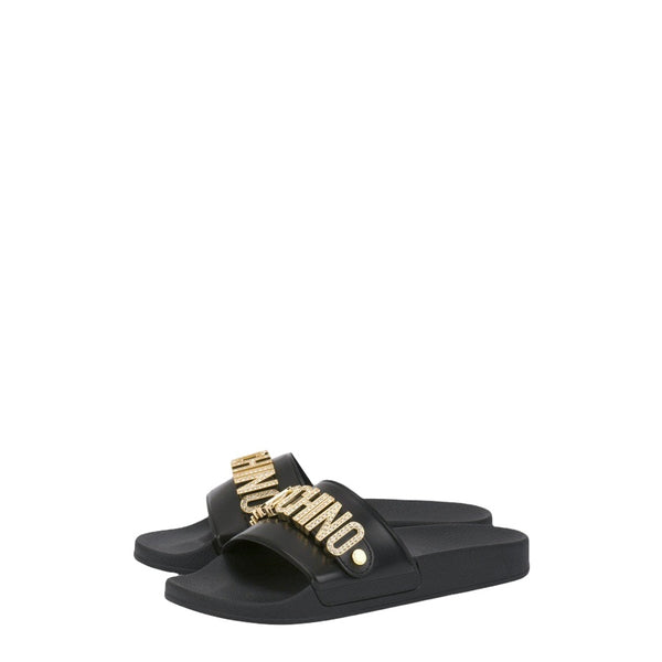 MOSCHINO COUTURE LETTERING JEWEL SLIDES