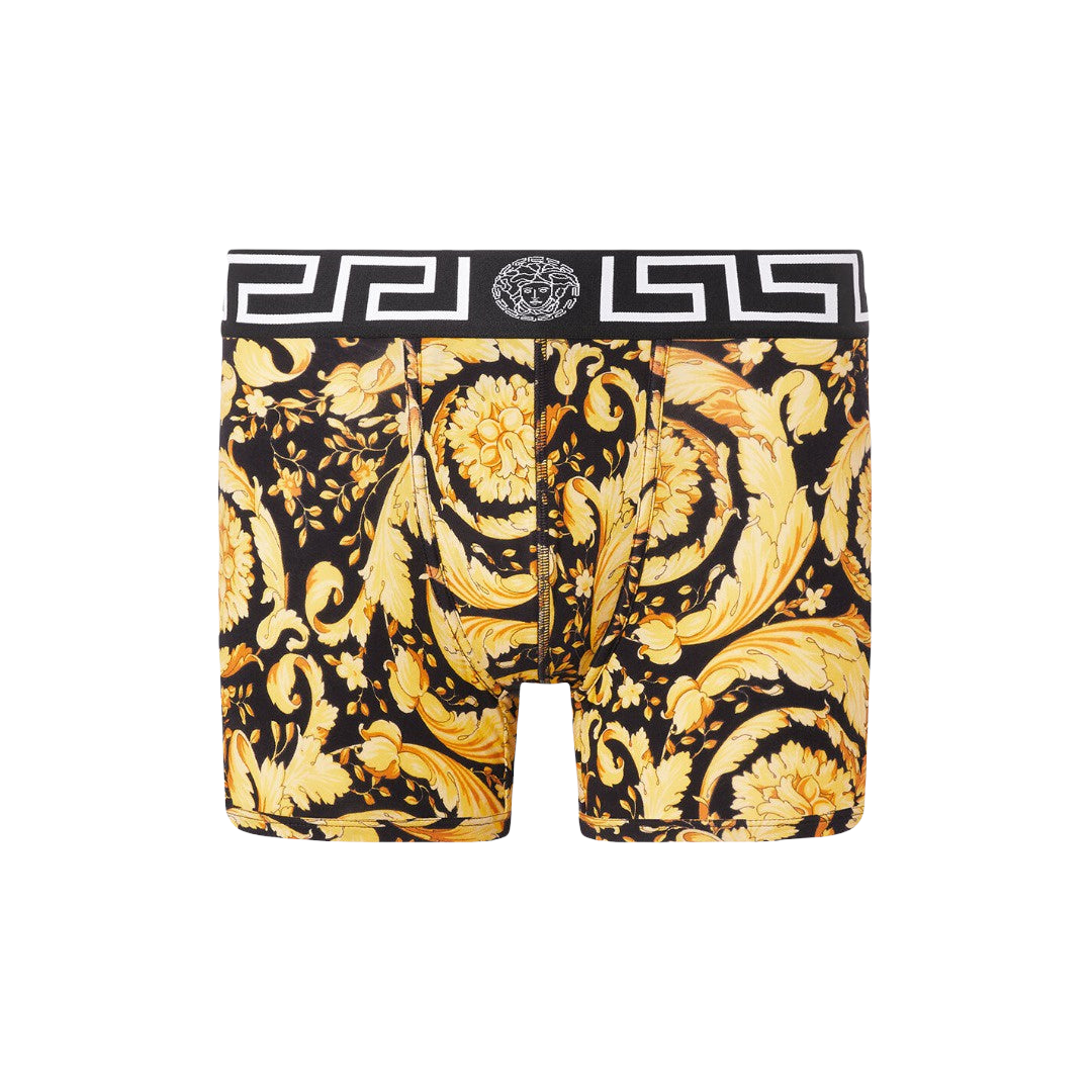 VERSACE BAROCCO PRINT LONG TRUNKS