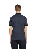 SALVATORE FERRGAMO SHORT SLEEVED GANCINI POLO DENIM-BLACK