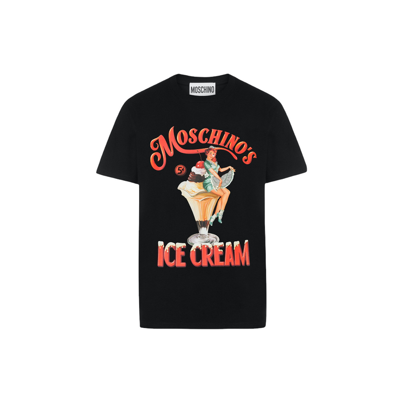 MOSCHINO'S ICE CREAM ORGANIC JERSEY T-SHIRT