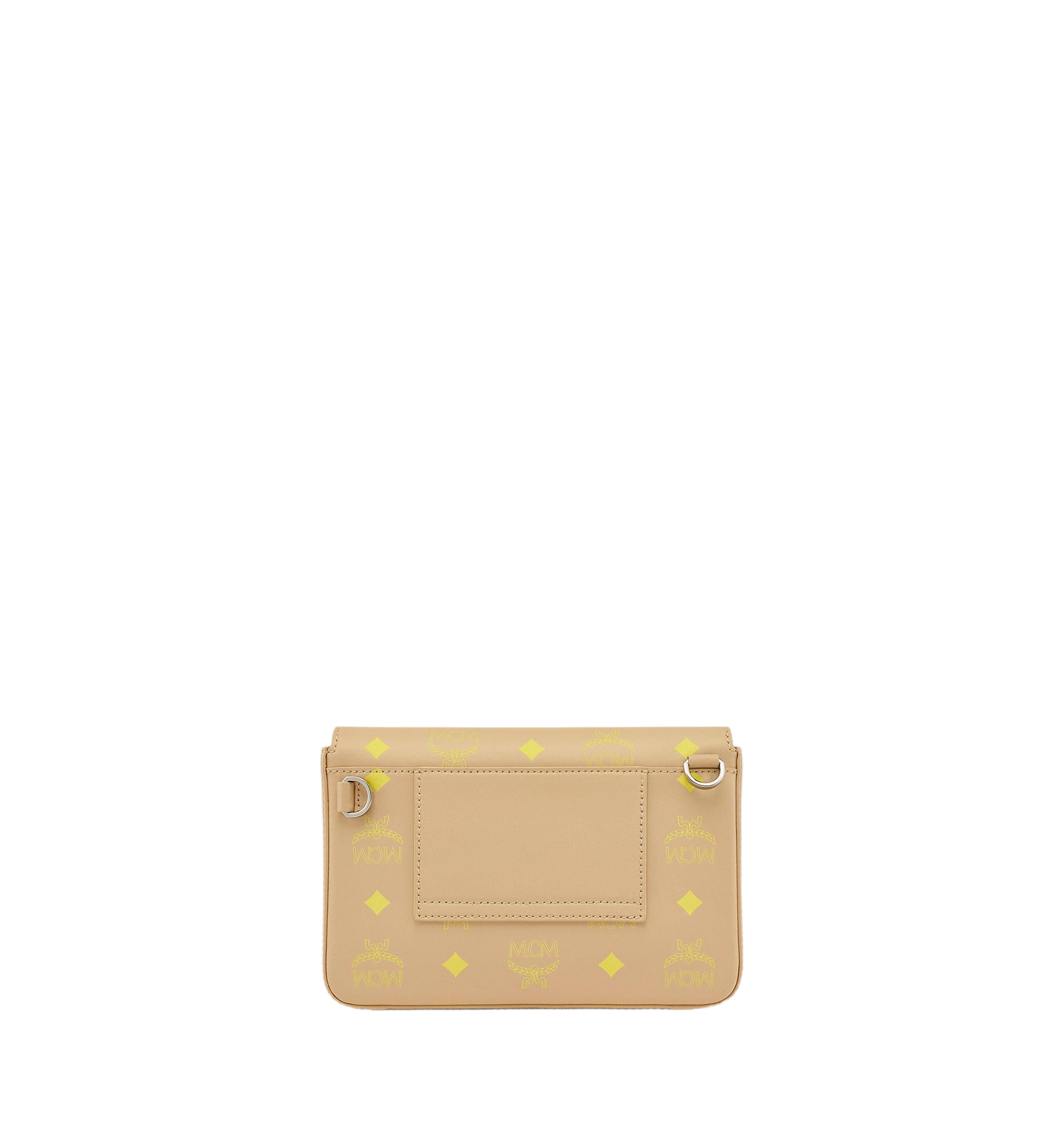 MCM MILLIE CROSSBODY SPLASH LOGO LEATHER BEIGE