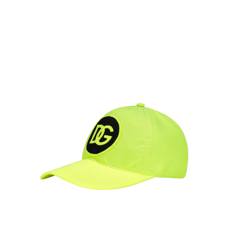 DOLCE&GABBANA Neon nylon baseball cap with patch