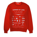 HELUT LANG BADGE CREWNECK FIERY RED