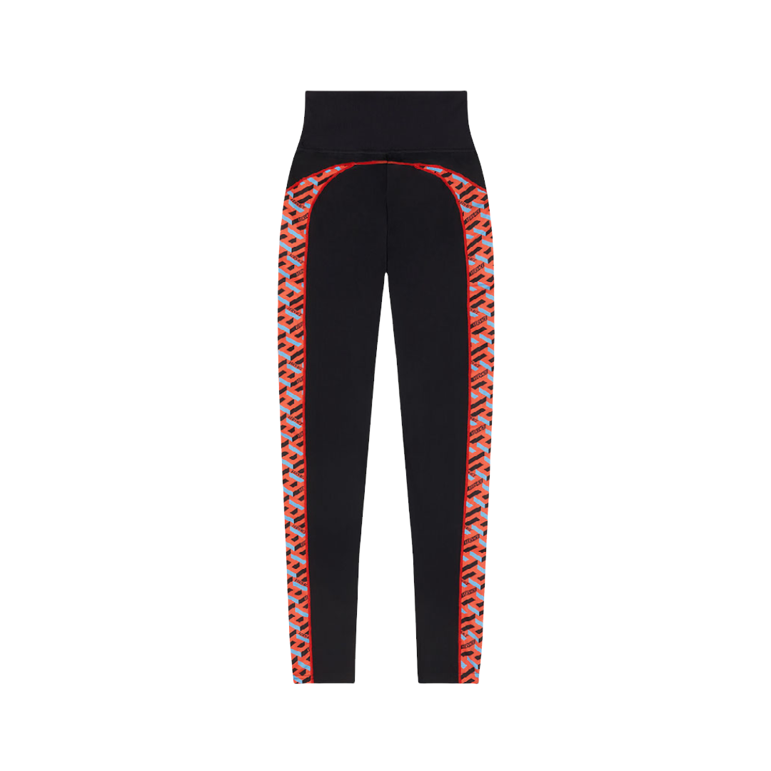 VERSACE GRECA SIGNATURE ACCENT GYM LEGGINGS