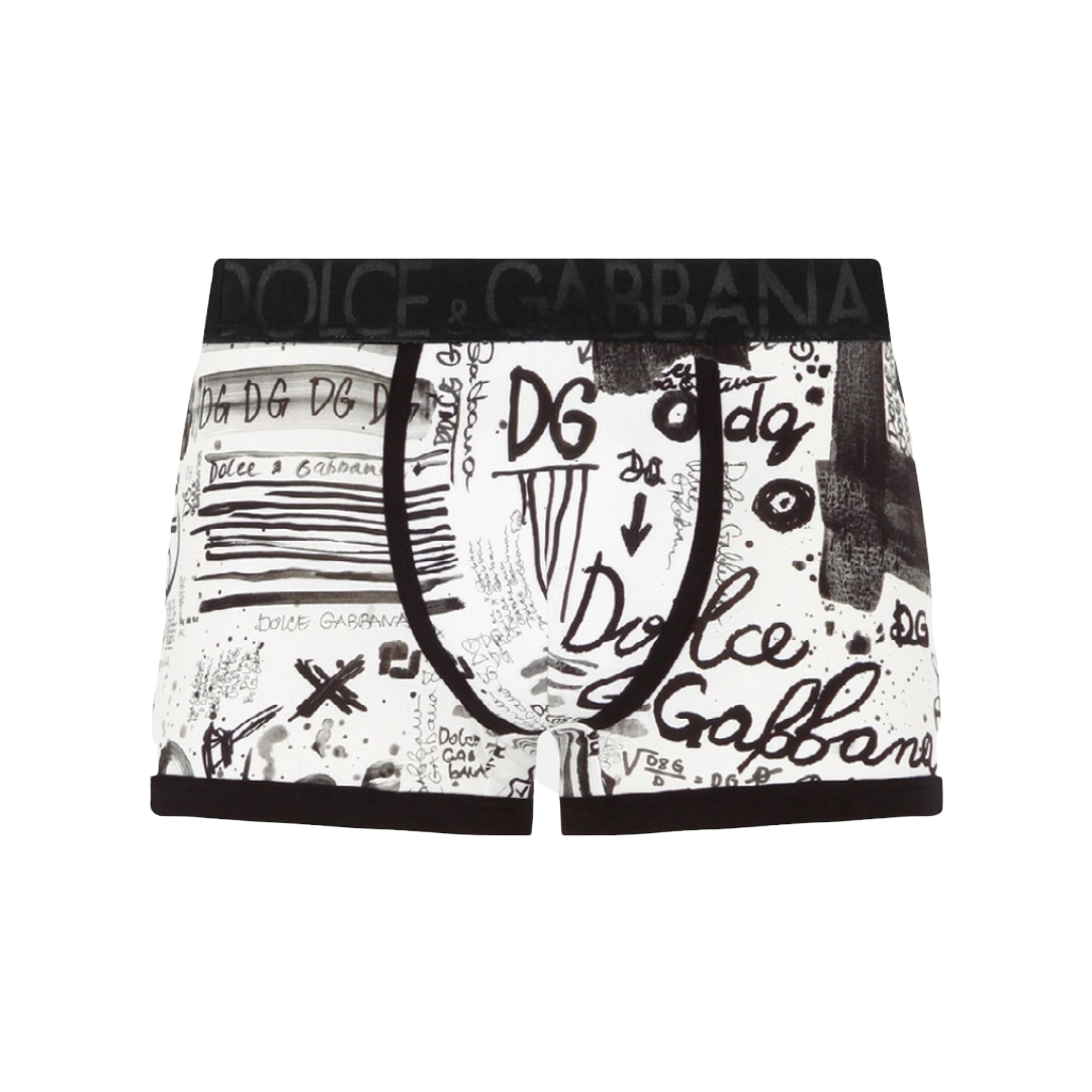 DOLCE & GABBANA LOGO PRINT LONG LENGTH BOXERS