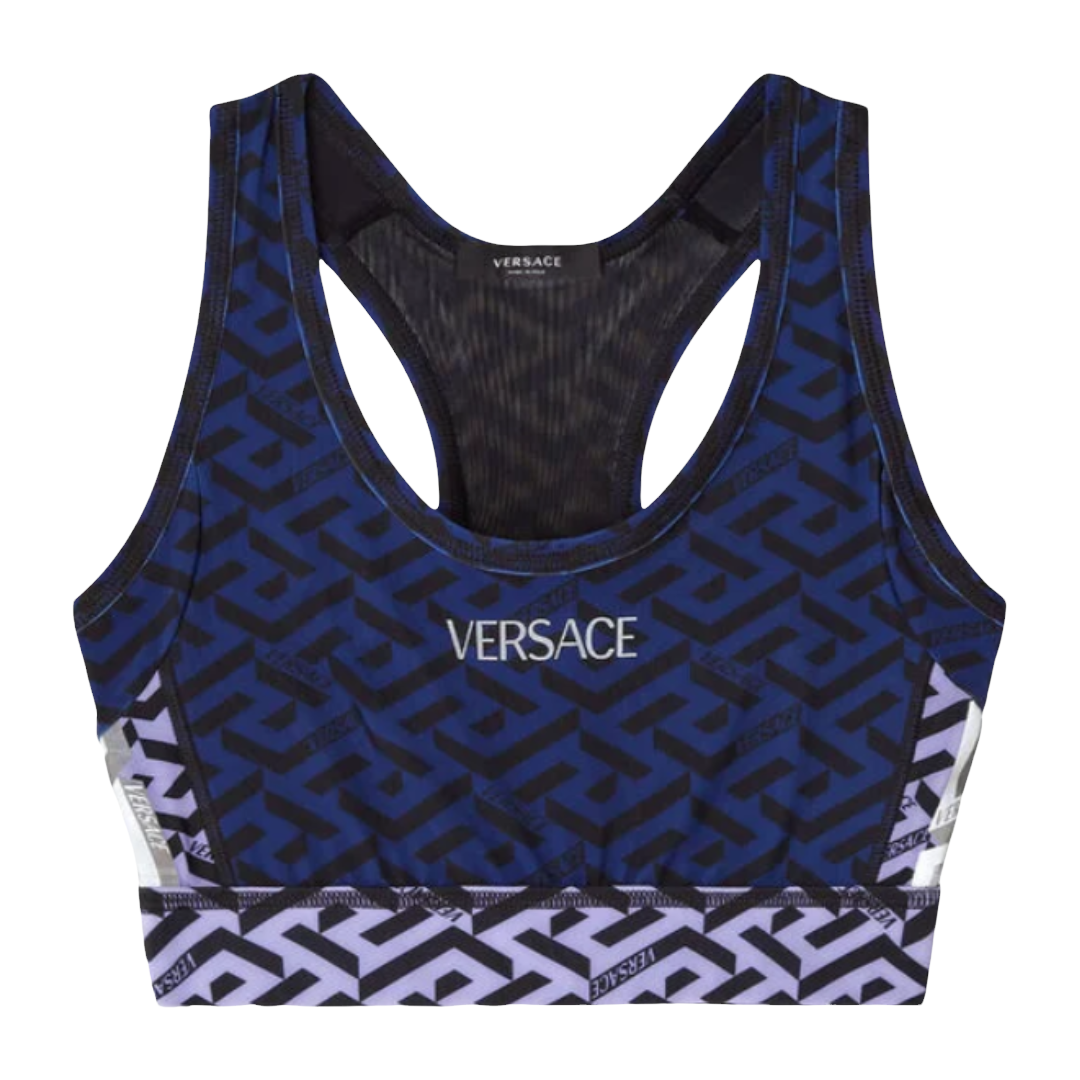 VERSACE LA GRECA SPORTS BRA LILAC-BLUE