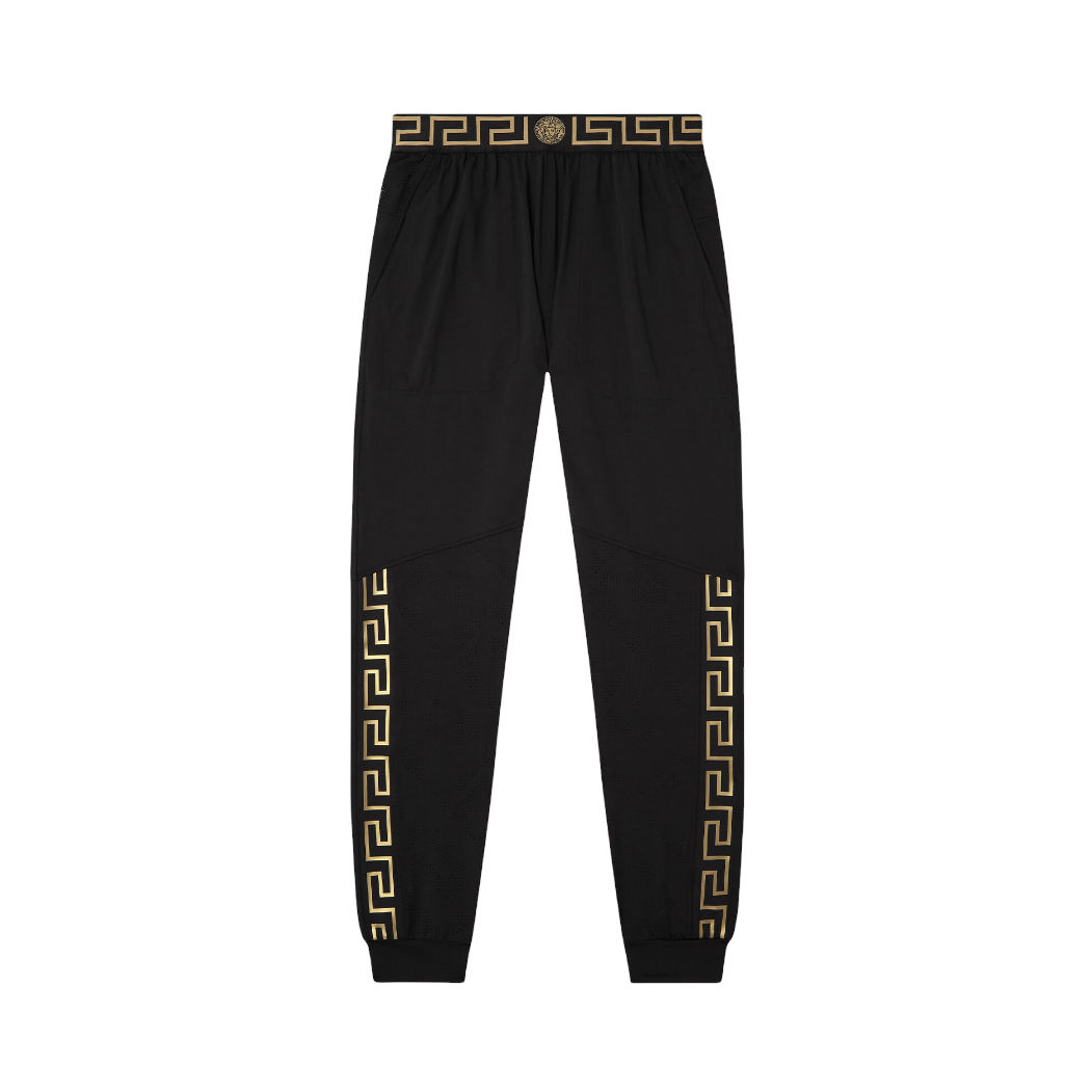 VERSACE GRECA TRACKPANTS BLACK-GOLD