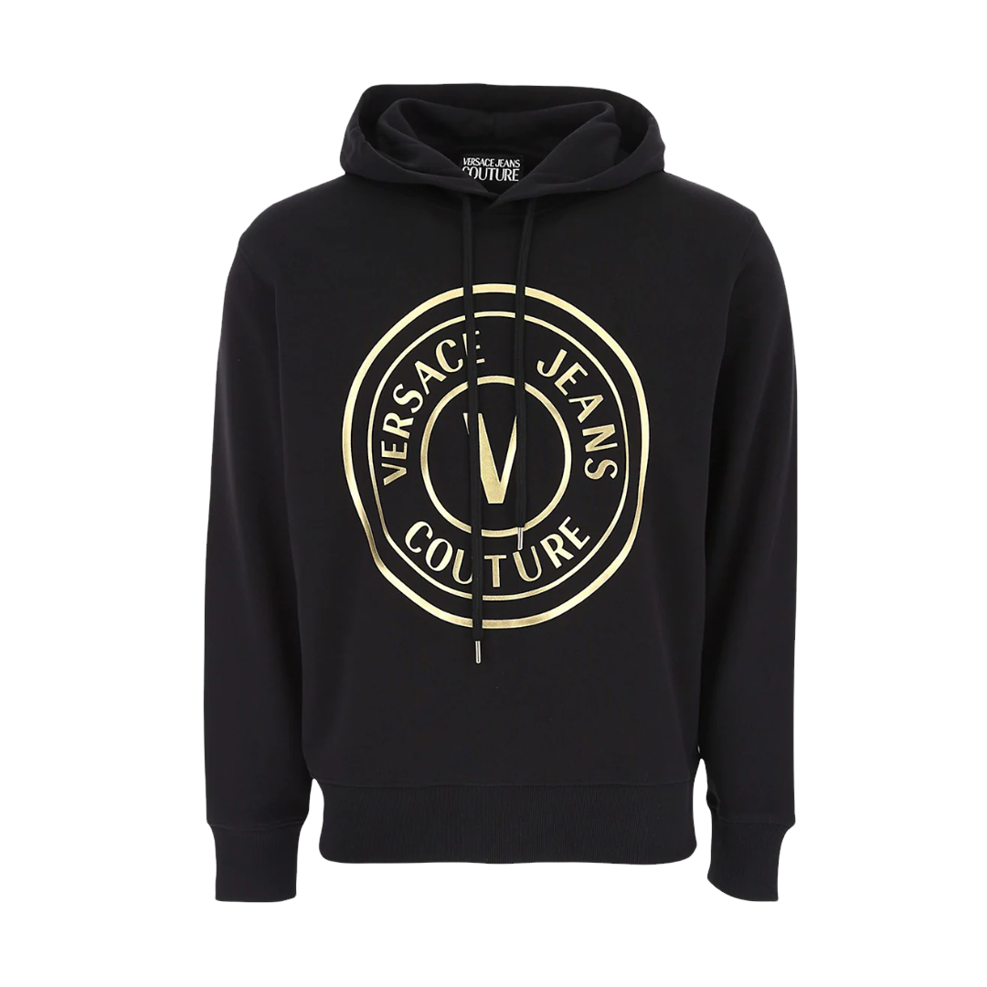 VERSACE V-EMBLEM MOTIF HOODIE