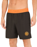 DOLCE&GABBANA Mid-length swim trunks with patch
