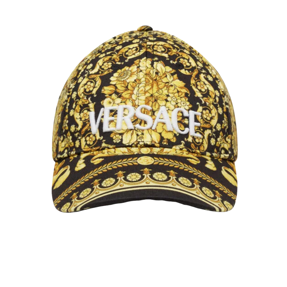 VERSACE BAROCCO PRINT LOGO CAP