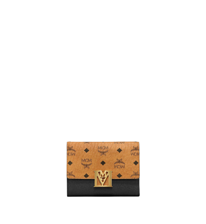 MCM MENA TRIFOLD WALLET IN  VISETOS IN LEATHER BLOCK