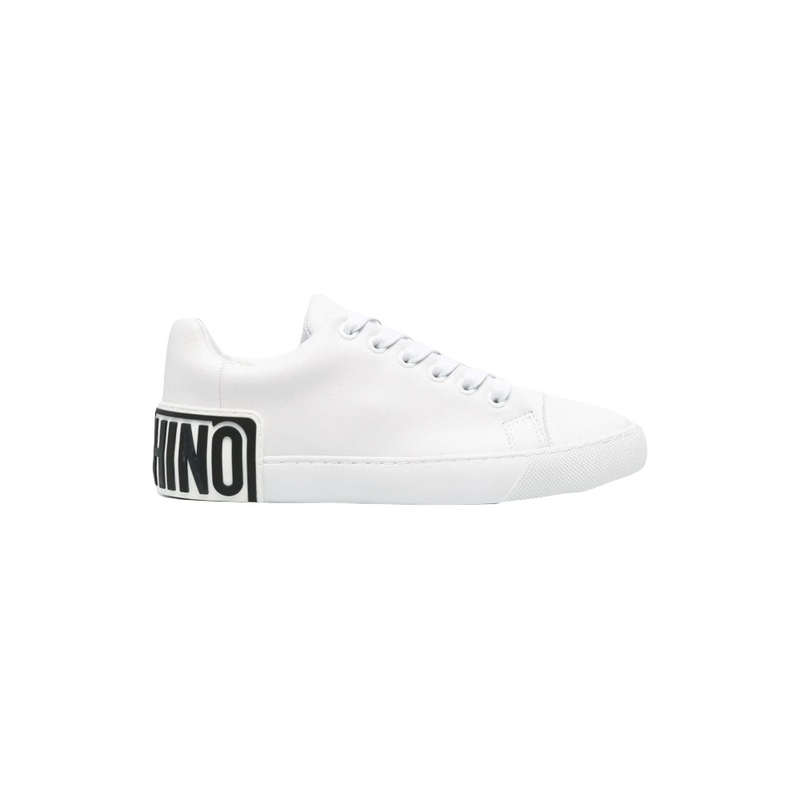 MOSCHINO COUTURE LOGO PRINT LOW TOP SNEAKERS