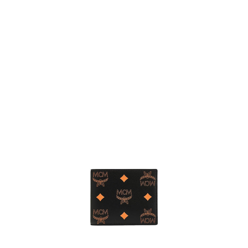 MCM Bifold Wallet Splash Logo Orange in Leather - US
