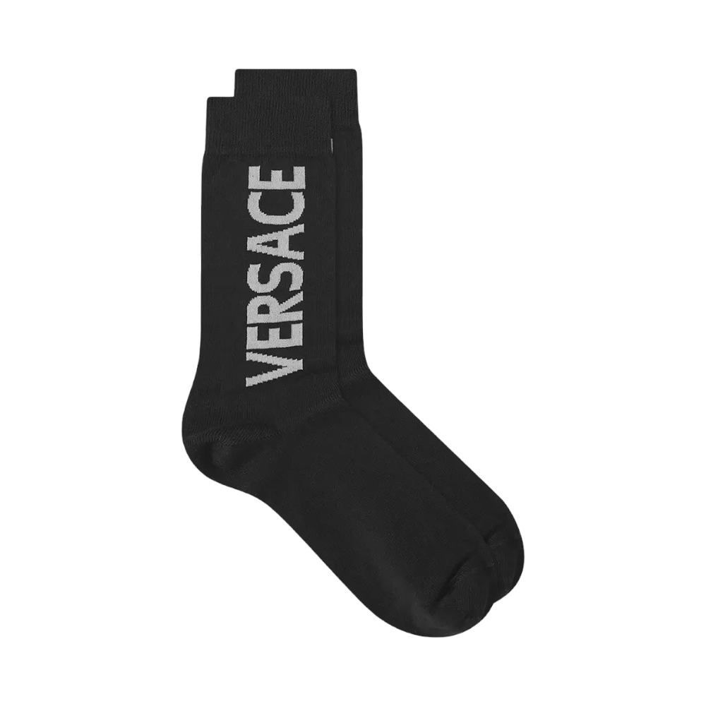 VERSACE LOGO SOCKS BLACK/WHITE