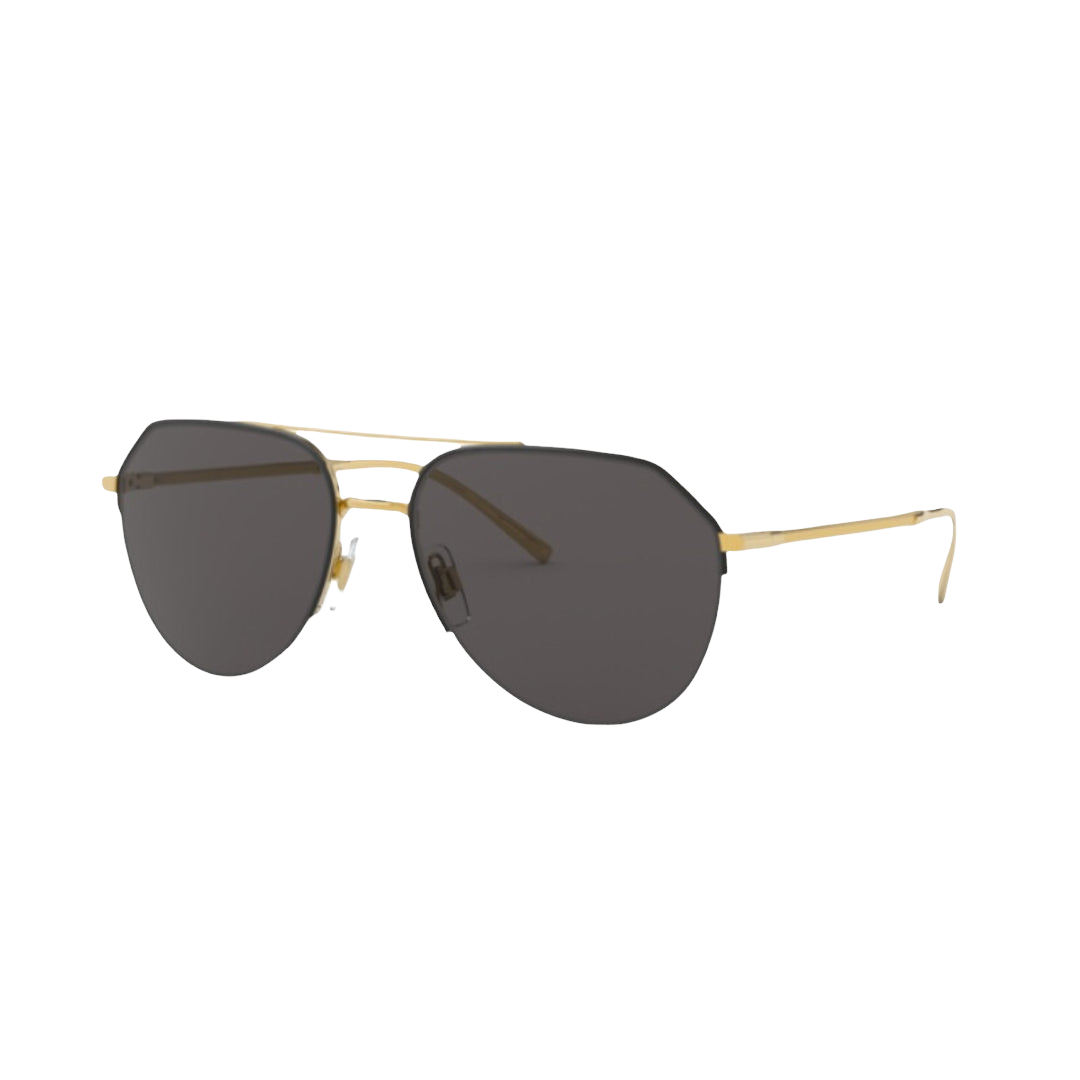 DOLCE & GABBANA AVIATOR MATTE BLACK SUNGLASSES