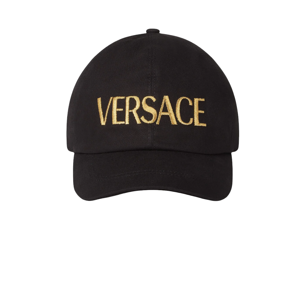 VERSACE EMBROIDERED LOGO CAP