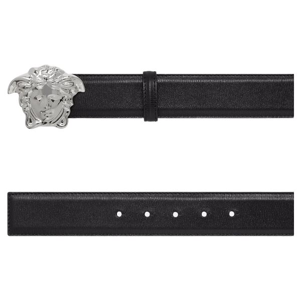 VERSACE LA MEDUSA LEATHER BELT BLACK