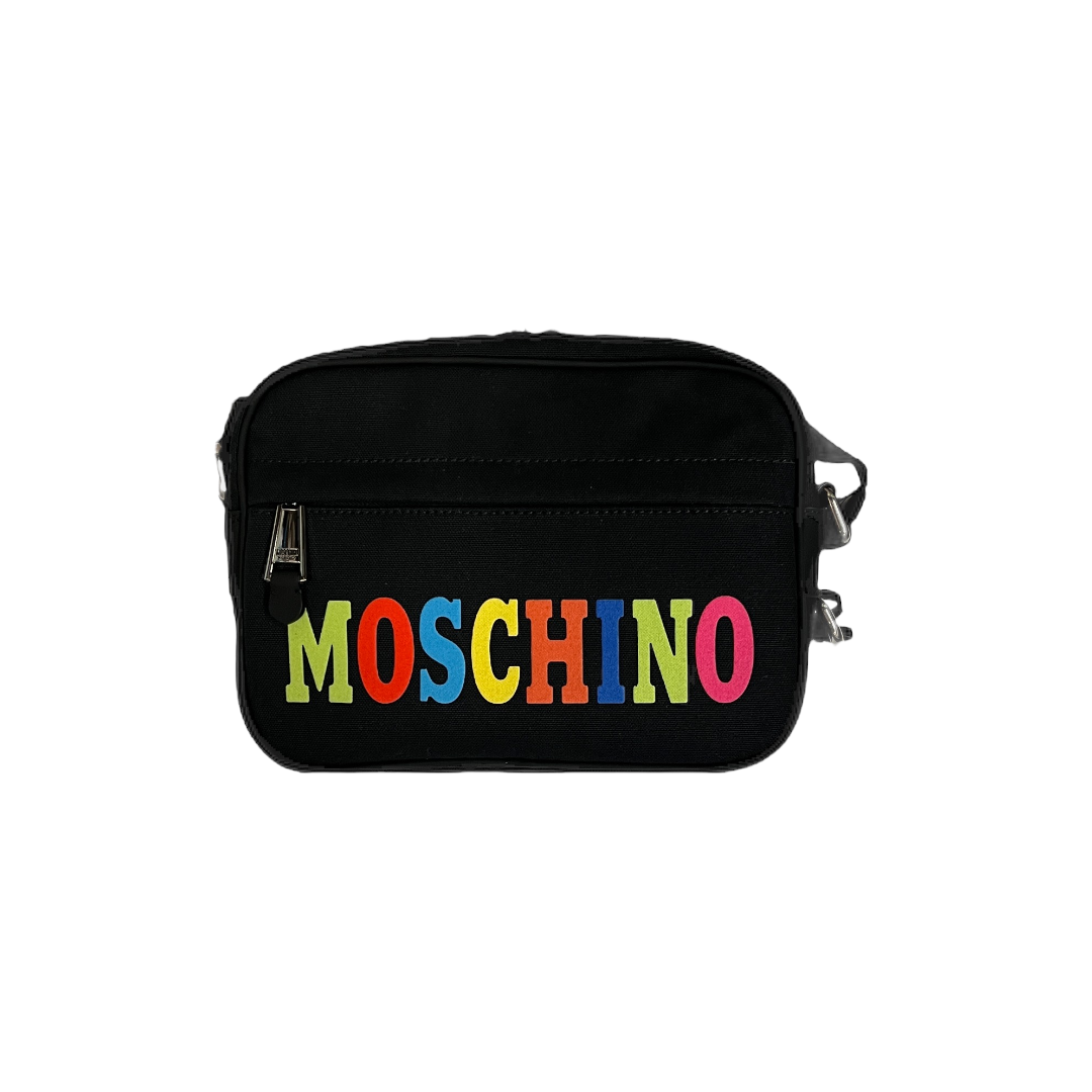 MOSCHINO MENS  MULTICOLOR LOGO CROSSBODY