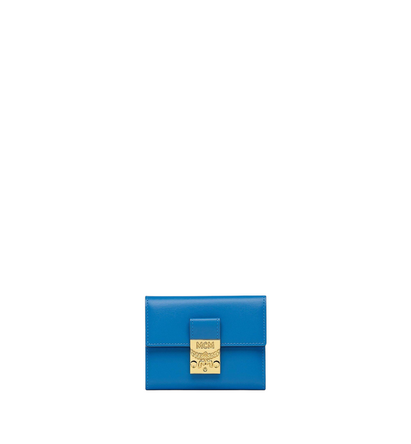 MCM PATRICIA TRIFOLD WALLET IN SPANISH LEATHER VALLARTA BLUE