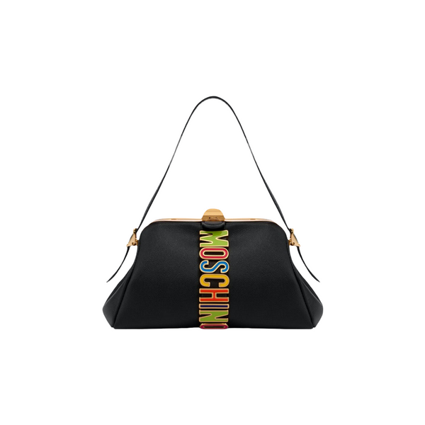 MOSCHINO MULTICOLOR LETTERING HAND BAG