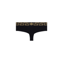 VERSACE GRECA BORDER THONG BLACK-GOLD