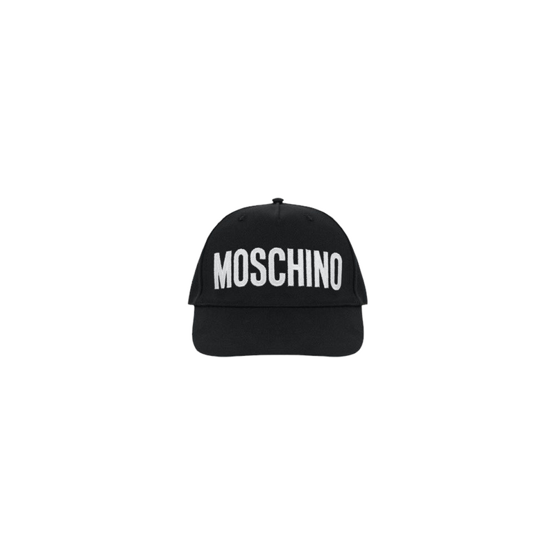 MOSCHINO COUTURE LOGO EMBROIDERY BLACK-WHITE HAT