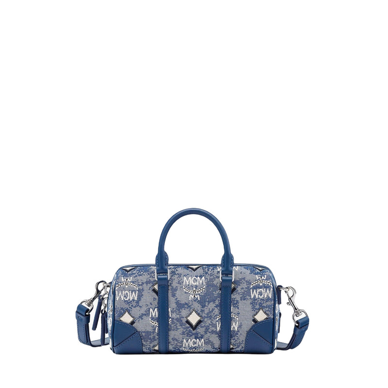 Mcm Small Vintage Jacquard Tote in Blue