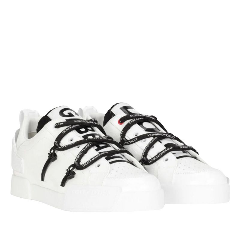 DOLCE GABBANA PORTOFINO SNEAKERS IN CALFSKIN PATENT LEATHER