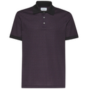 SALVATORE FERRGAMO GANCINI SHORT SLEEVED POLO DEEP PURPL