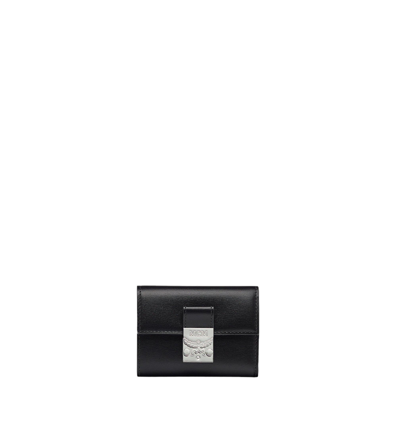 MCM PATRICIA TRIFOLD WALLET IN SPANISH LEATHER  BLACK