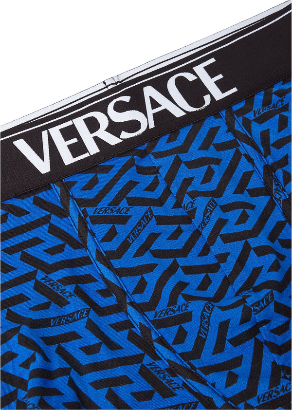 VERSACE LA GRECA TRUNKS BLUE-BLACK