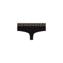 VERSACE GRECA BORDER THONG BLACK-GOLD