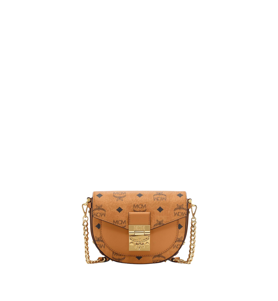 MCM Visetos Mini Patricia Crossbody Pouch Cognac 1299552