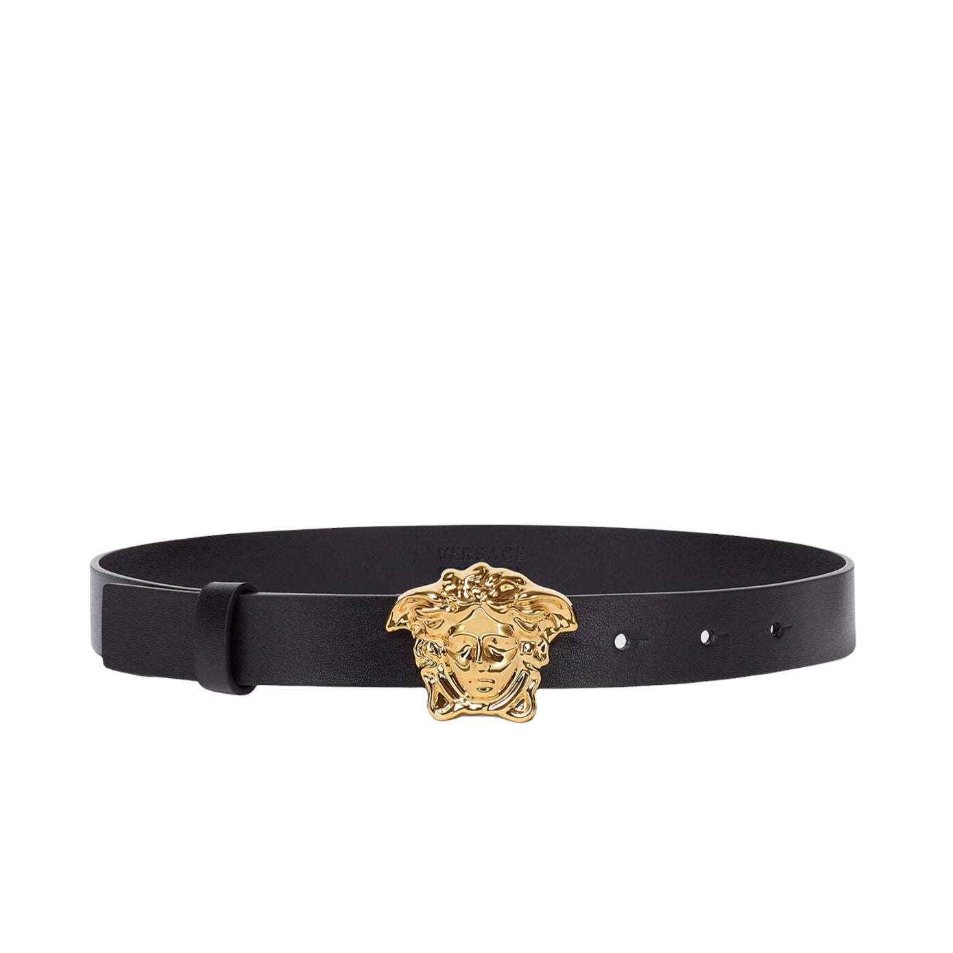 VERSACE LOGO BELT BLACK-GOLD