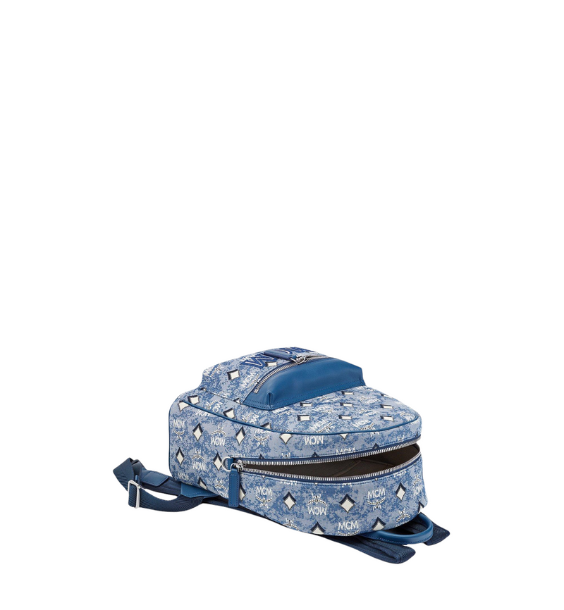 Mcm Medium Brandenburg Denim Backpack - Blue
