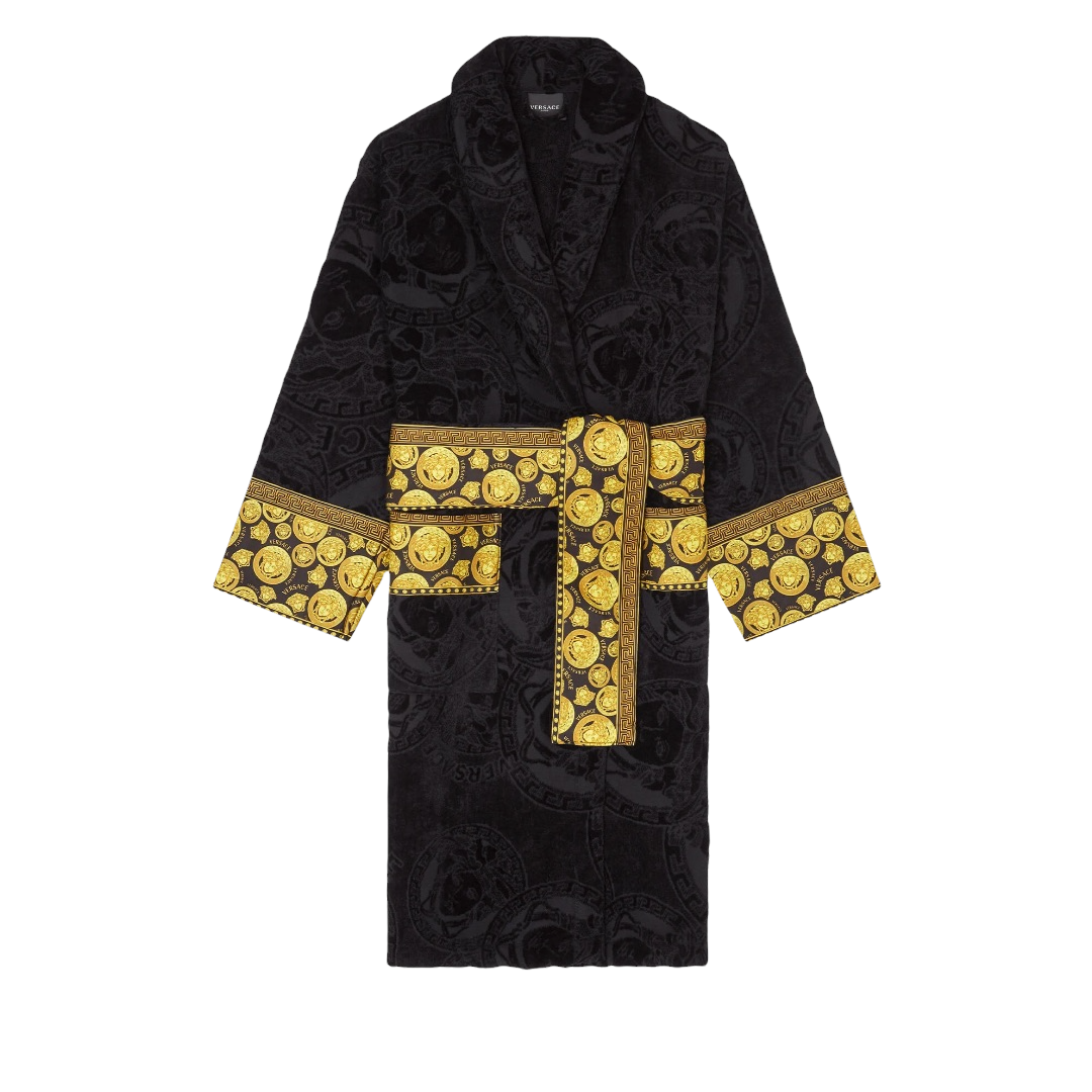 VERSACE MEDUSA AMPLIFIED BATHROBE BLACK/GOLD