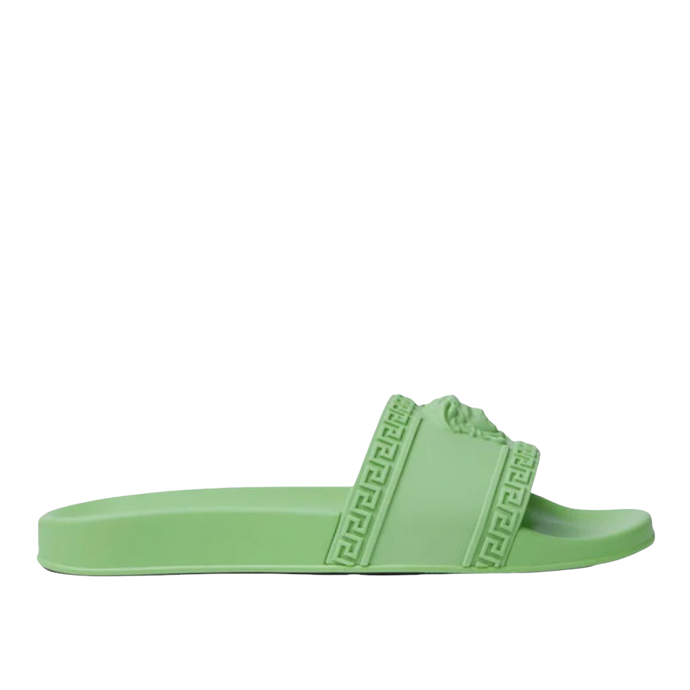 VERSACE PALAZZO POOL SLIDES GREEN-GREEN