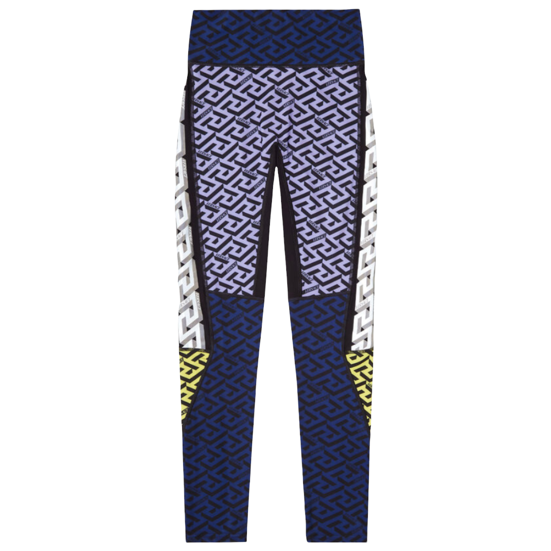 VERSACE LA GRECA LEGGINGS LILAC-BLUE