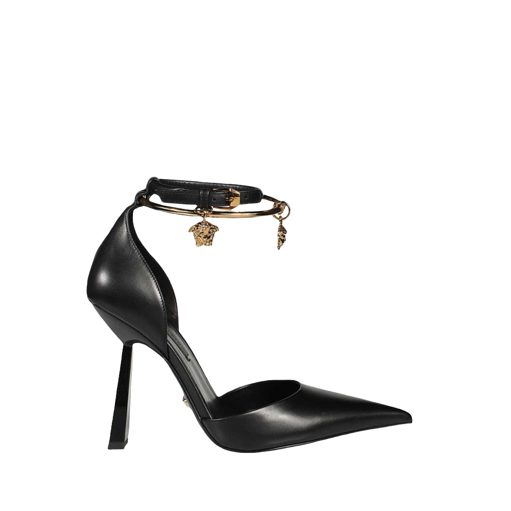 VERSACE CHARM PUMPS BLACK-GOLD