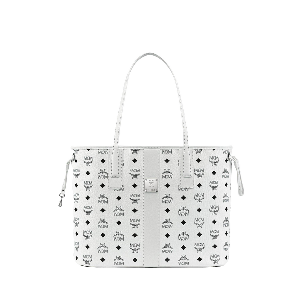 MCM WHITE REVERSIBLE MEDIUM LIZ SHOPPER – Enzo Clothing Store