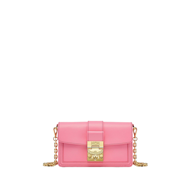 MCM Tracy Crossbody in Spanish Leather Pink