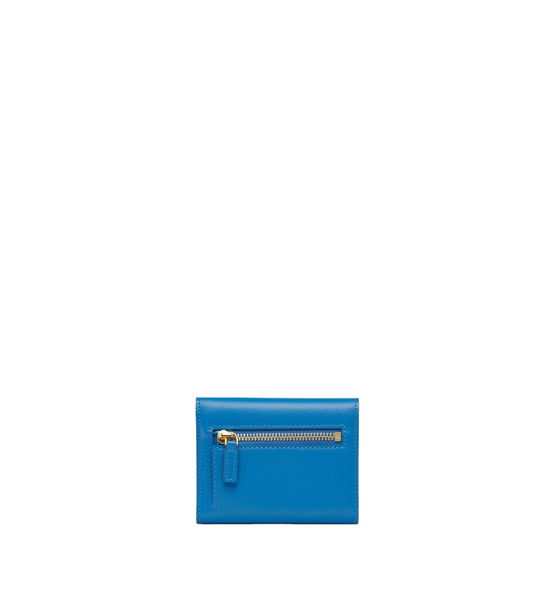 MCM PATRICIA TRIFOLD WALLET IN SPANISH LEATHER VALLARTA BLUE