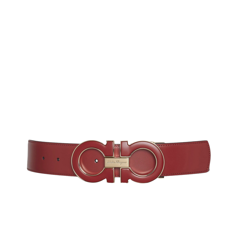 Ferragamo Men Adjustable Gancini belt Red
