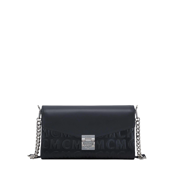 MCM MILLIE CROSSBODY IN BLACK MONOGRAM LEATHER